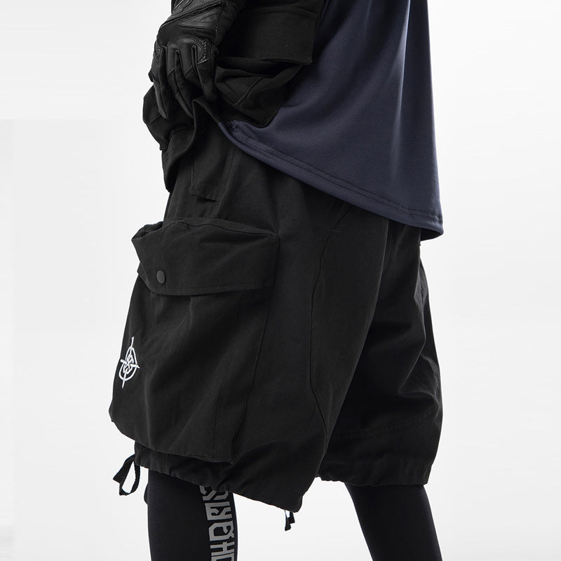 Black Loose Pocket Shorts