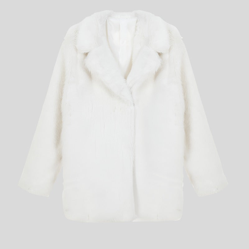 TEMPO White Fur Coat