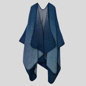Warm poncho with colorful decorations, model Y