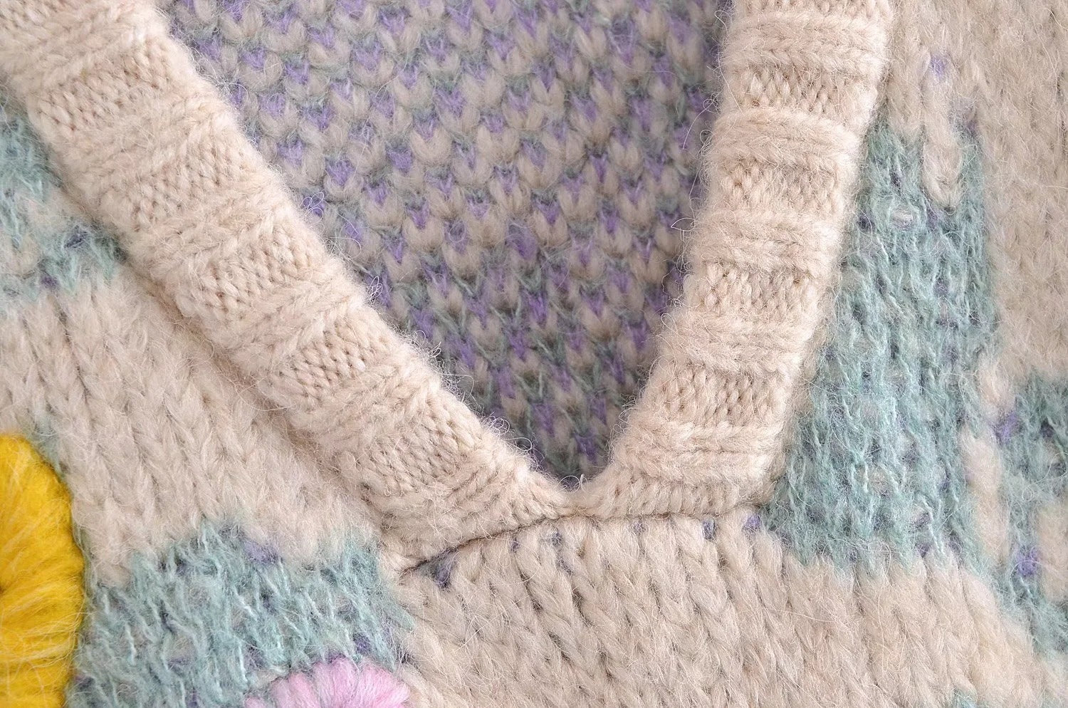 Wool Vest with Floral Weave