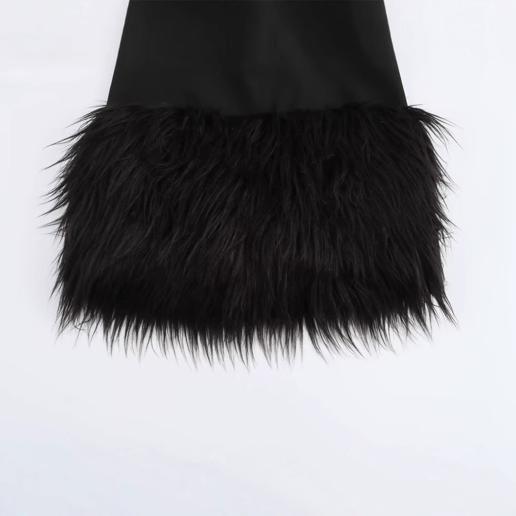 LIL Mini Fur Dress with Buckle