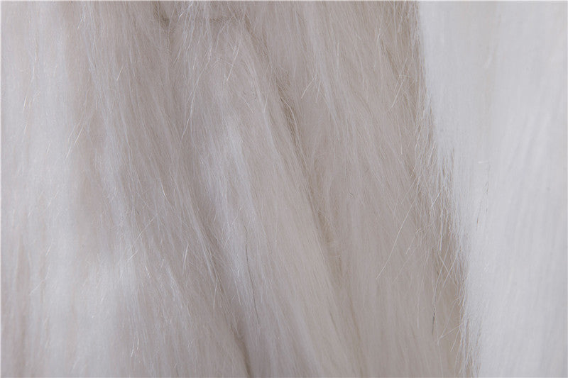 Black & White Long Fur Coat