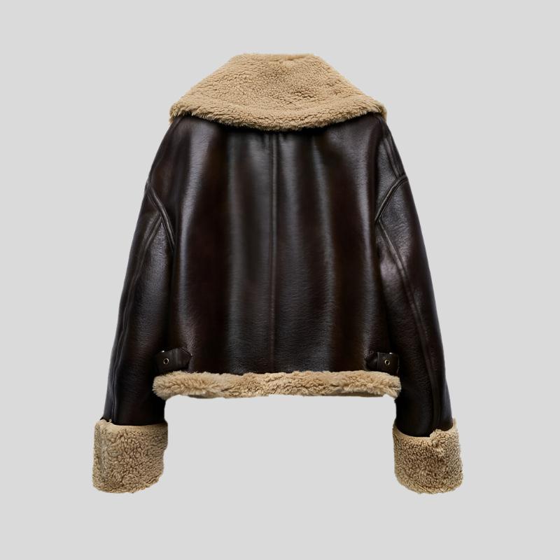 JOM Brown Fur Jacket with Fur