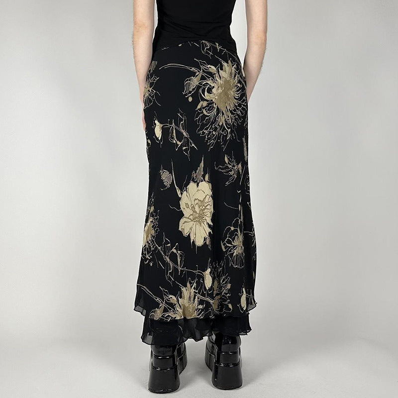 YP Vintage White-Flower Skirt