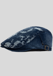 The Rafi Hat – Ripped Denim Beret