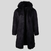 Black & White Long Fur Coat