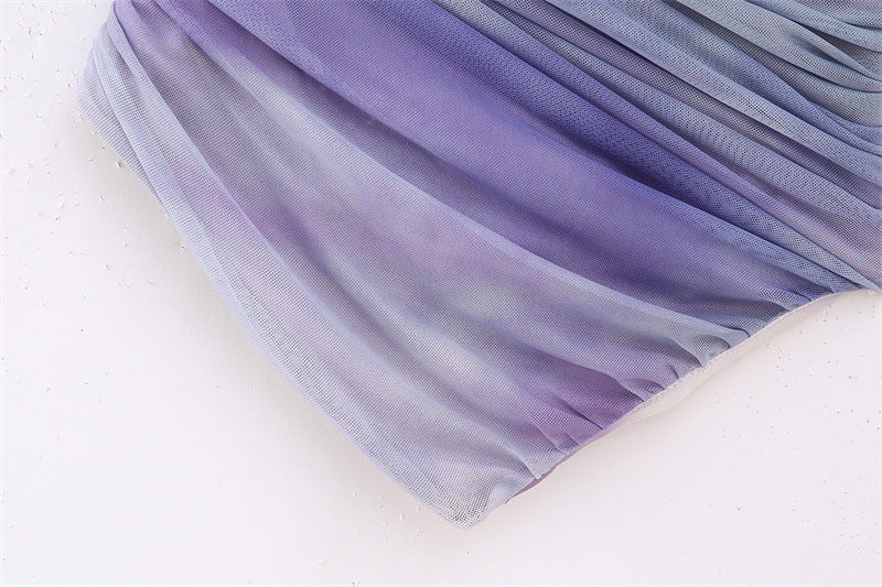 Lilach Purple Strapless Top