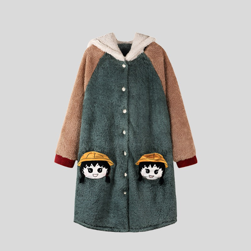 Open Onesie with Animal Embroidery
