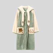Open Onesie with Animal Embroidery