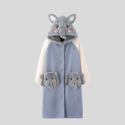 Open Onesie with Animal Embroidery