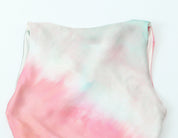 Multicolor Midi Satin Dress