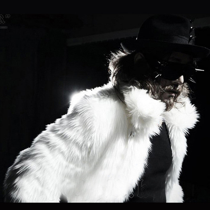 Black & White Long Fur Coat