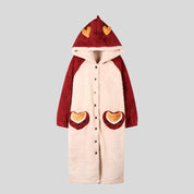 Open Onesie with Animal Embroidery