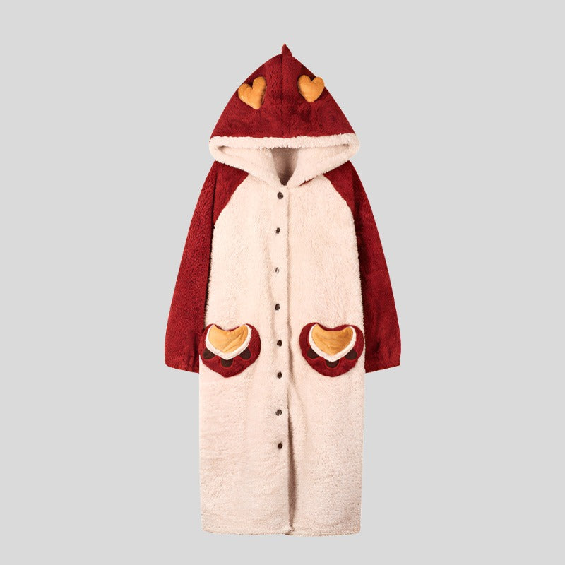 Open Onesie with Animal Embroidery