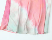 Multicolor Midi Satin Dress