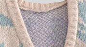Wool Vest with Floral Weave