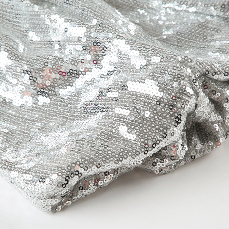 FIF Silver Sequin Balloon Skirt