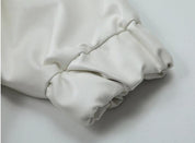 SPP Black-White Strap Leather Jacket