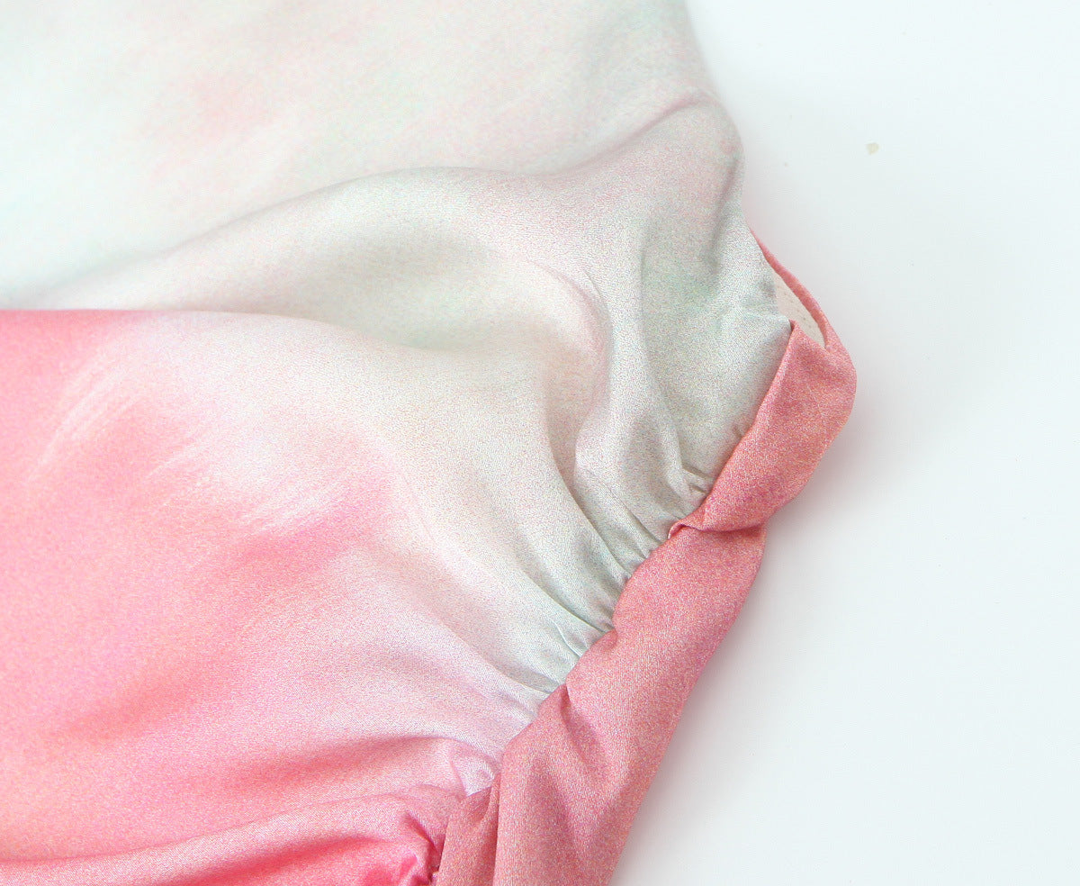 Multicolor Midi Satin Dress