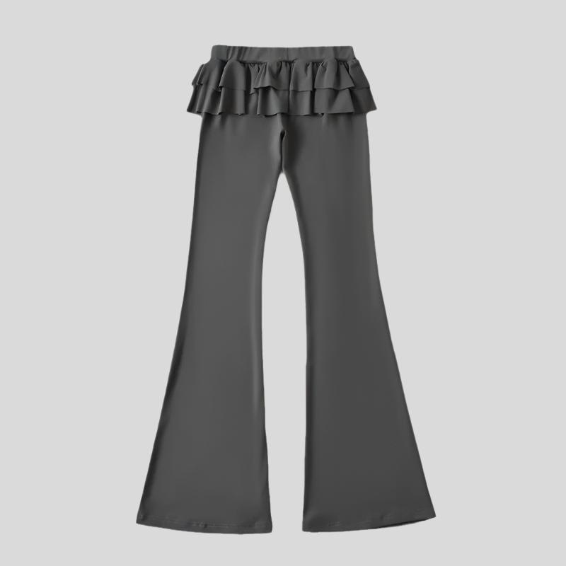 Tie-Flounce Flare Pants