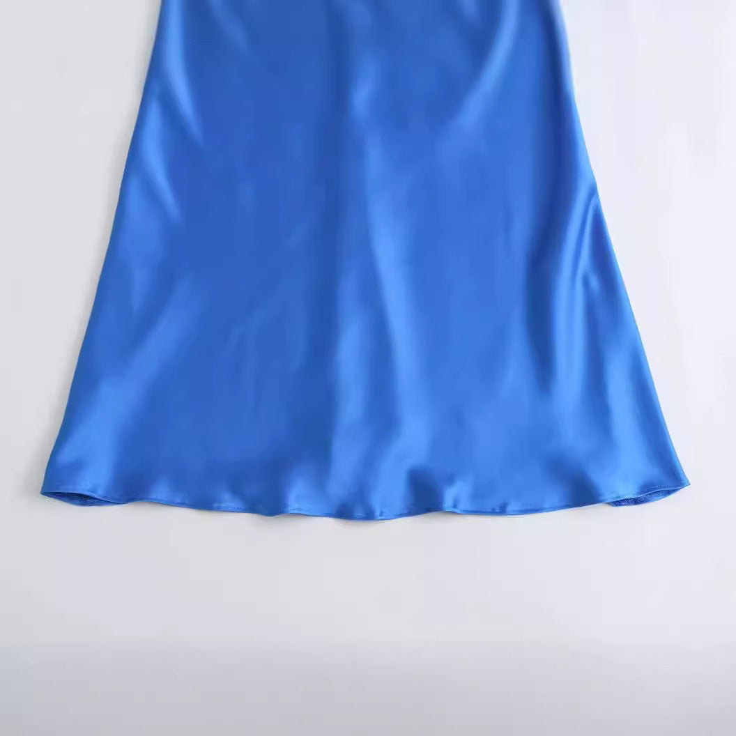 SIS Royal Blue Satin Dress