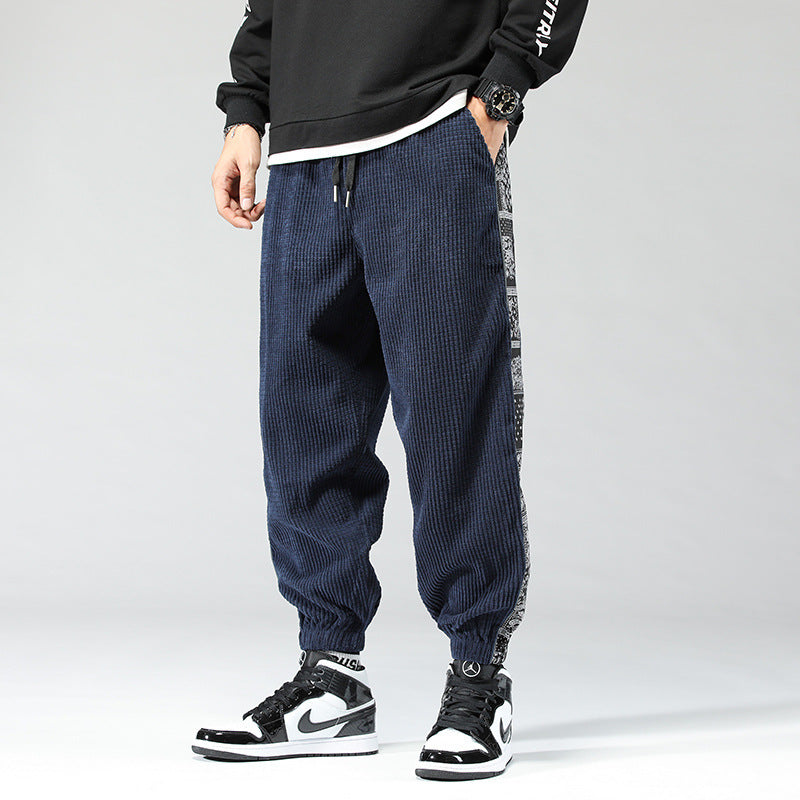 Embroidered Corduroy Pants