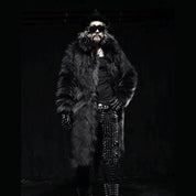 Black & White Long Fur Coat