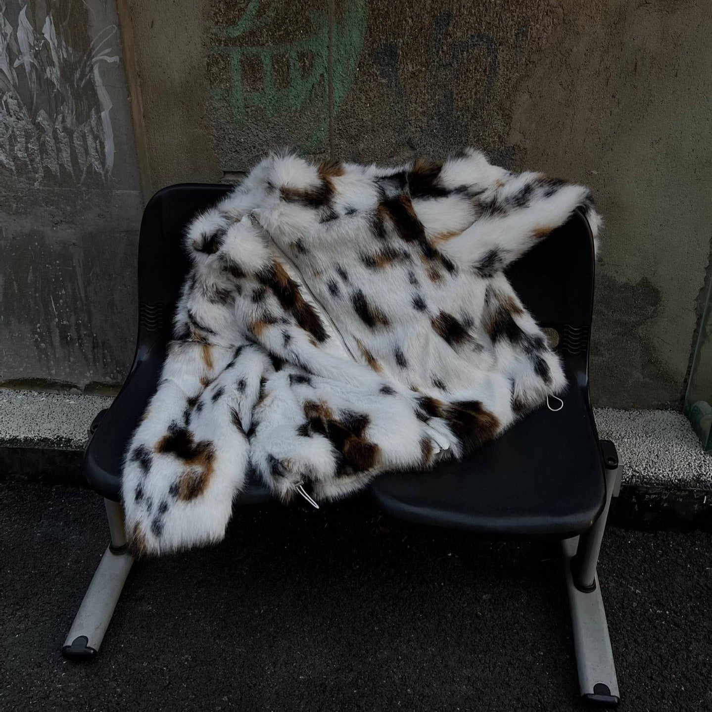 Dalmatian style fur coat model DD