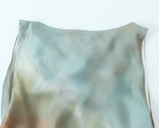 Multicolor Midi Satin Dress