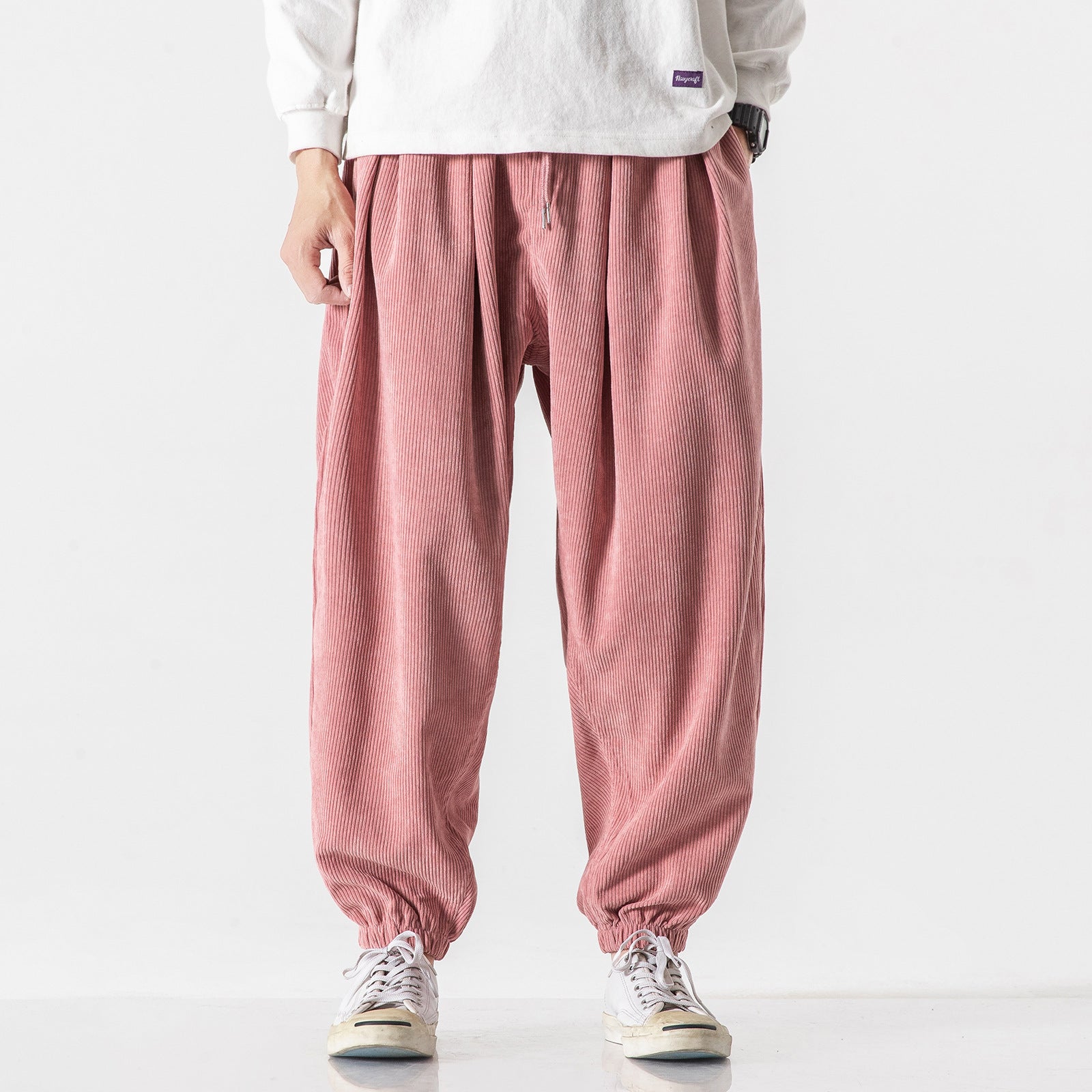 Corduroy-Panel Sweatpants