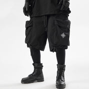 Black Loose Pocket Shorts