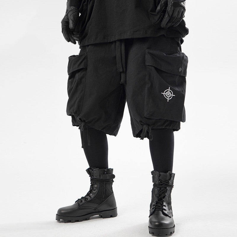 Black Loose Pocket Shorts