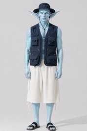 Linen-Blend Flared Pants