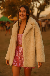 WIN White Fur Coat