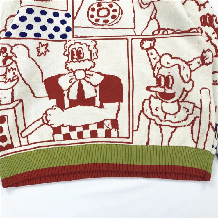 Cartoon Print Sweater