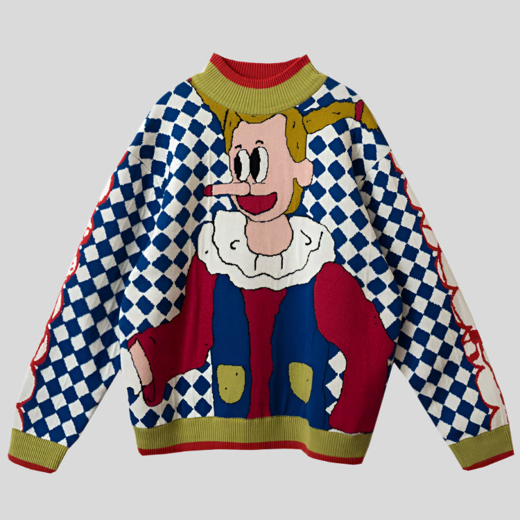 Cartoon Print Sweater