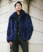 SO Blue Fur Coat