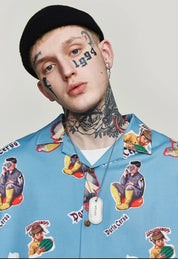 Cartoon Print Shirt Shirt