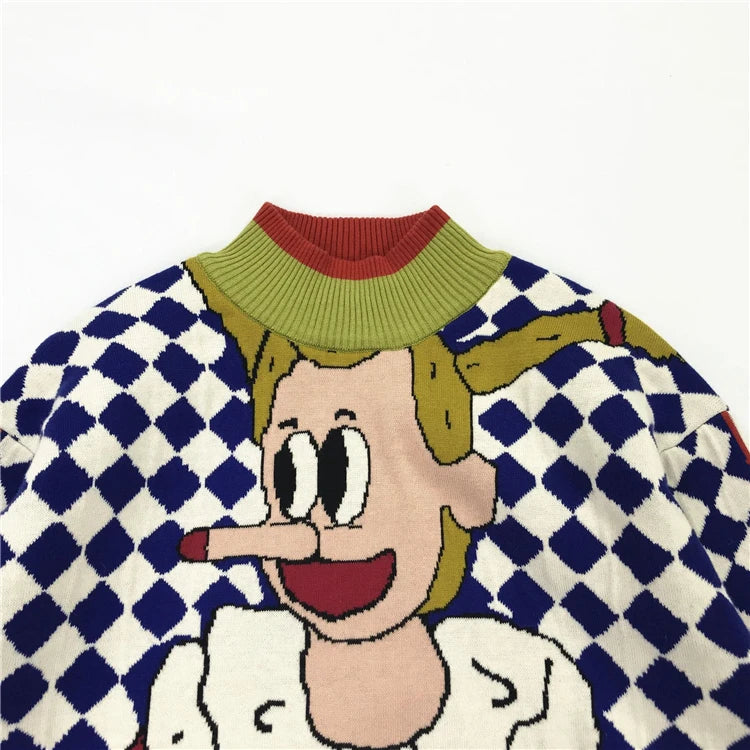 Cartoon Print Sweater