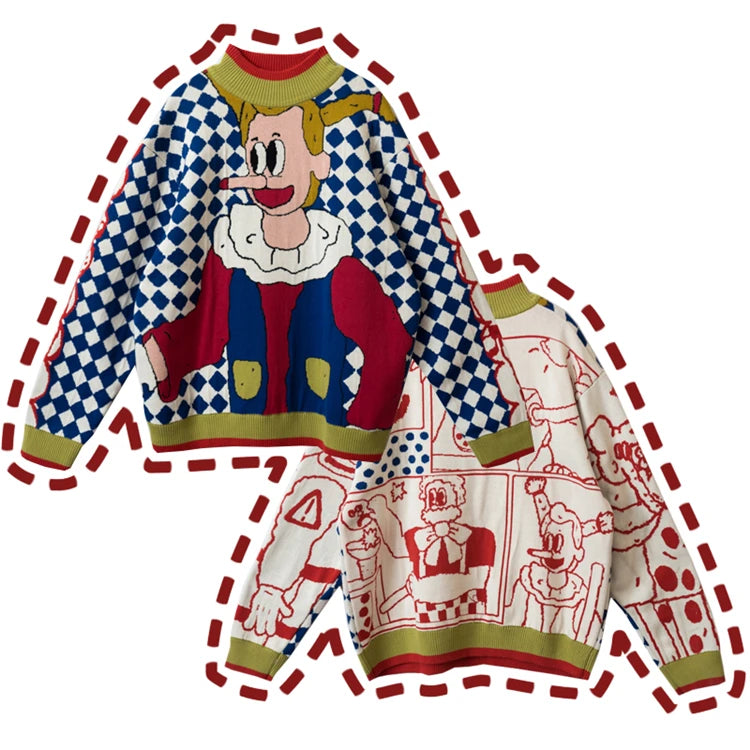 Cartoon Print Sweater