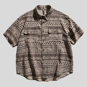 U Embroidered Crop Shirt