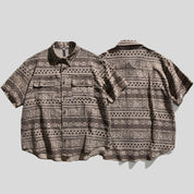 U Embroidered Crop Shirt