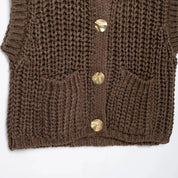 TIM Brown Button Vest