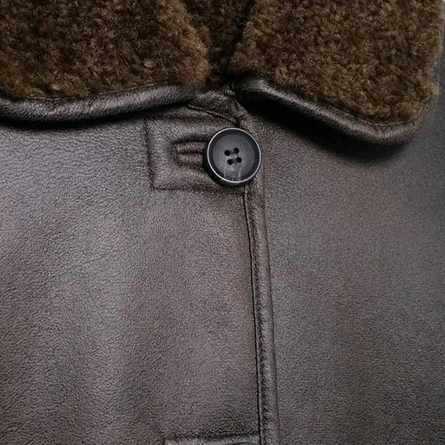 UO Reversible Brown Fur Jacket