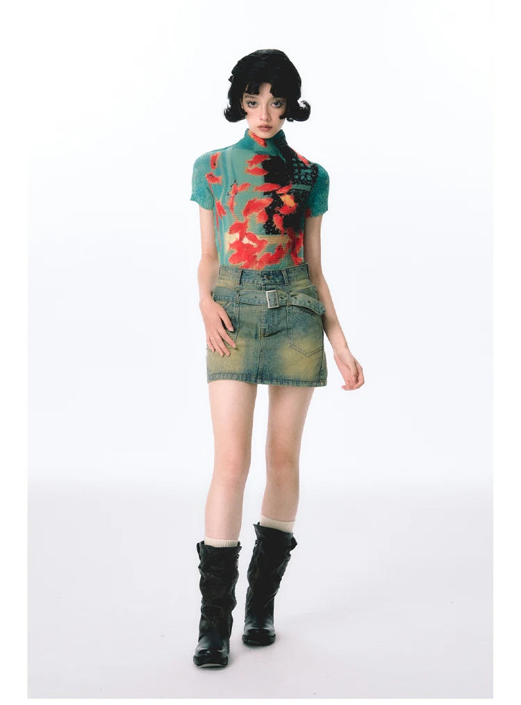Fish Print Cotton Tee