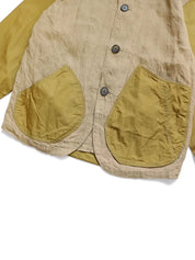 Color Block Lapel Shirt Jacket