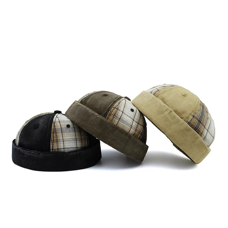 Plaid Patchwork Docker Cap