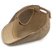 Striped Beret Hat with Ear Flaps