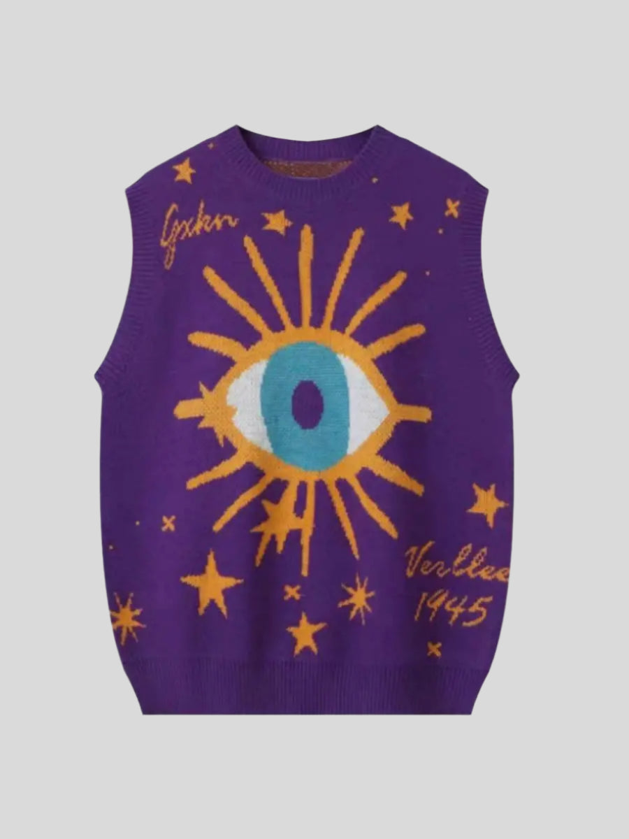 Sun-Eye Print Vest