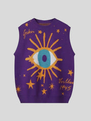 Sun-Eye Print Vest